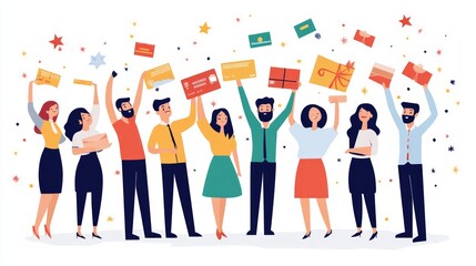 Triumphant Team Celebrating Success