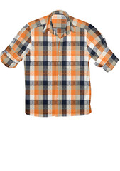 3D illustration summer twill cotton shirt for men