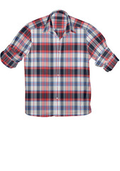 3D illustration summer twill cotton shirt for men