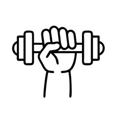 Fototapeta premium Fitness and Workout Line Icon vector illustration 