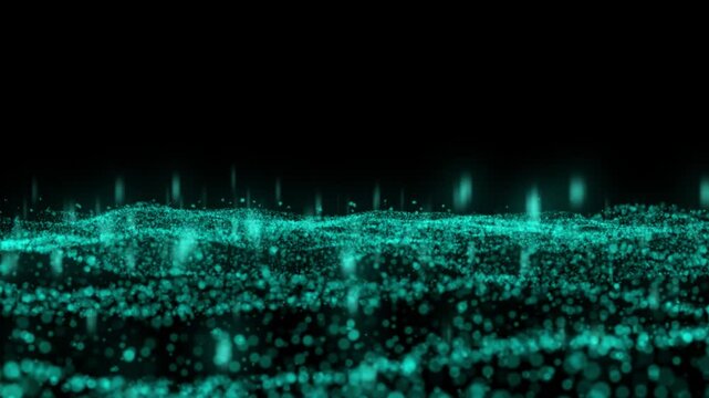 abstract luxurious sparkling wave particles flow background