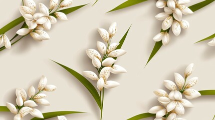 Elegant Rice Flower Pattern Design