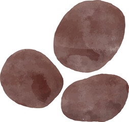 Abstract Brown Shape watercolor Illustration 