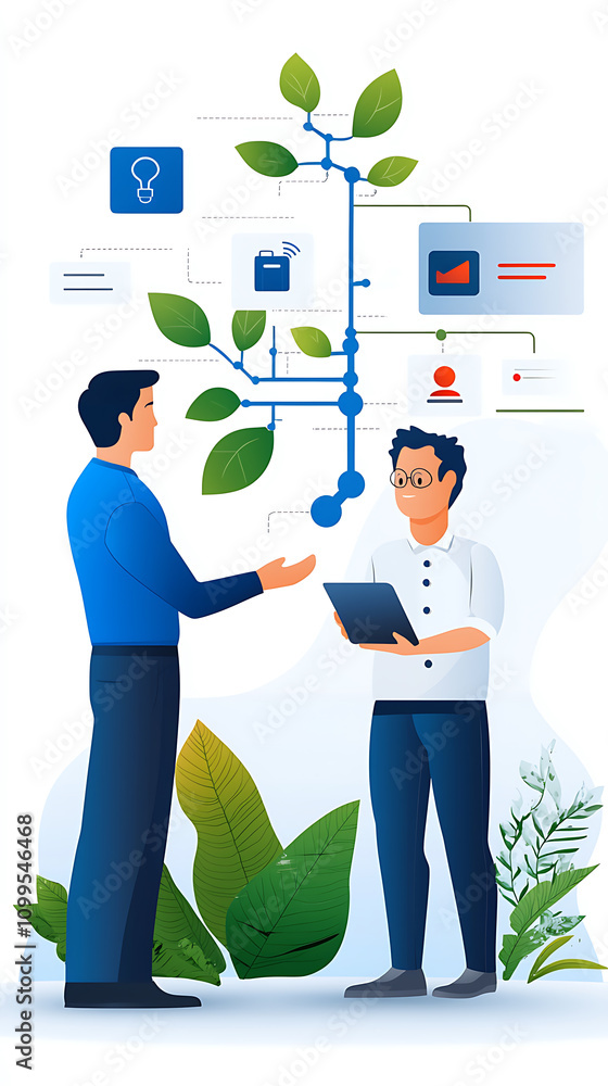 Poster ai flowchart with human oversight for bias check business environment infographic engaging viewpoint