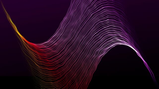 Dynamic abstract line waving background