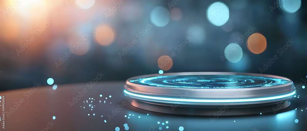 Poster futuristic hologram-based transformation planning event digital space 3d content tech environment cl
