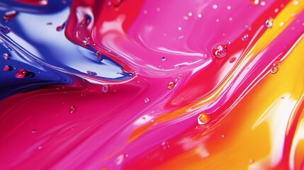 Abstract Swirling Colors Vibrant Liquid Texture