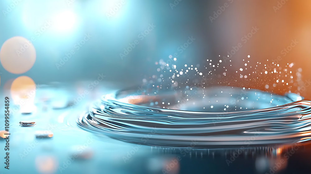 Poster dynamic water splash action aquatic environment abstract content artistic viewpoint innovation ecosy