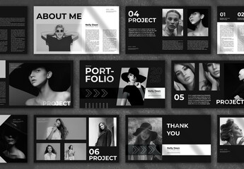 Black And White Portfolio Layout