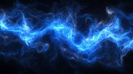 Obraz premium Abstract Blue Energy Wave Flowing Through Space