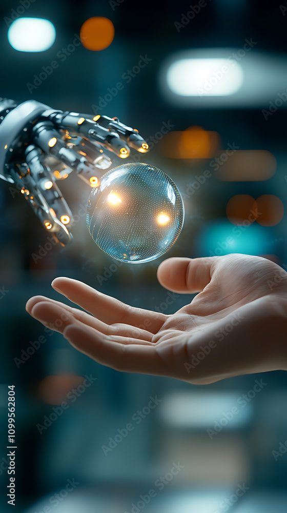 Poster interactive hologram display of virtual fintech regulatory tools technology center digital innovatio