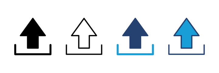 Fototapeta premium Upload icon vector. load data symbol