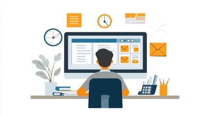 Modern Workspace: Focused Work Environment