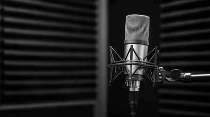 Microphone in a Recording Studio