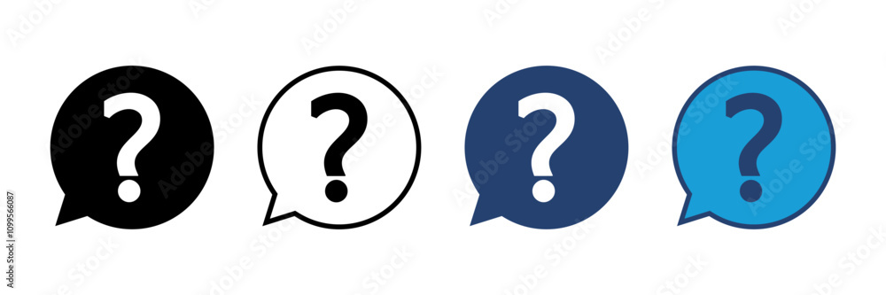 Poster question icon vector. question mark icon vector.