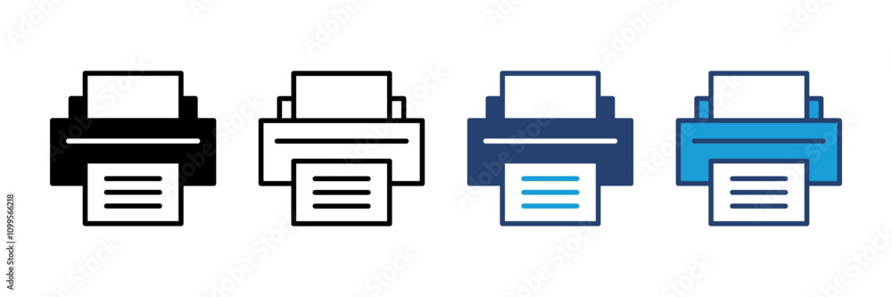 Poster print icon vector. printer icon vector.