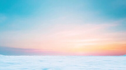 Obraz premium Winter Sunrise Over Snowy Landscape