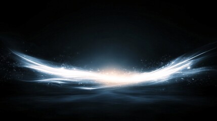 Abstract light trails on dark background