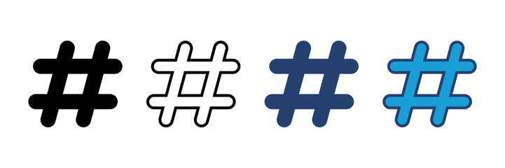 Fototapeta premium Hashtag icon vector. hashtag symbol