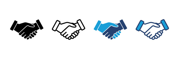 Obraz premium Handshake icon vector. business handshake. contact agreement