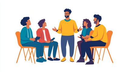 Diverse Group in Discussion