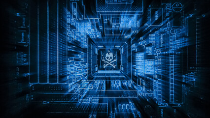 Obraz premium technology, wallpaper, computer, code, hack, hacker