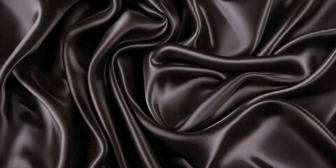 Obraz premium black silk satin texture background 