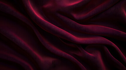 Obraz premium Black dark deep red burgundy cherry maroon crimson abstract background. Silk satin velvet fabric. Elegant luxury rich. Curtain drapery fold line wave flow. Romance Valentine Birthday Christmas. Design