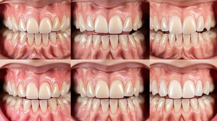Various Angles of Healthy Smiles Showcasing White Teeth and Gums
