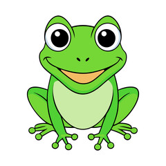 Obraz premium green frog cartoon