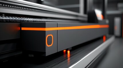 Obraz premium Modern Industrial Printing Machine Component Detail