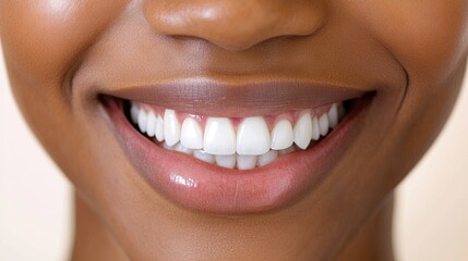 Close-Up of a Bright and Healthy Smile with Perfect White Teeth