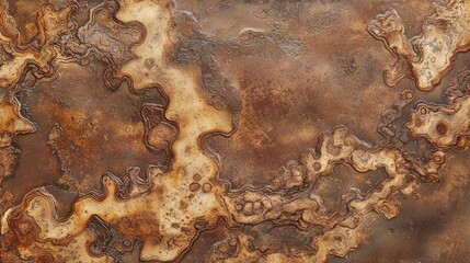 Corroded Beauty: Intricate Patterns on a Weathered Metal Surface under Natural Light | Ultra-Detailed Texture of Aged Metal