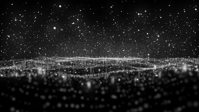 Modern abstract dotted wave background in depth of field