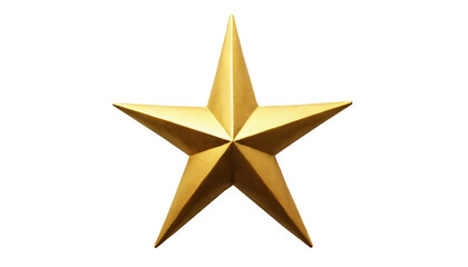 Obraz premium gold star isolated on transparent background