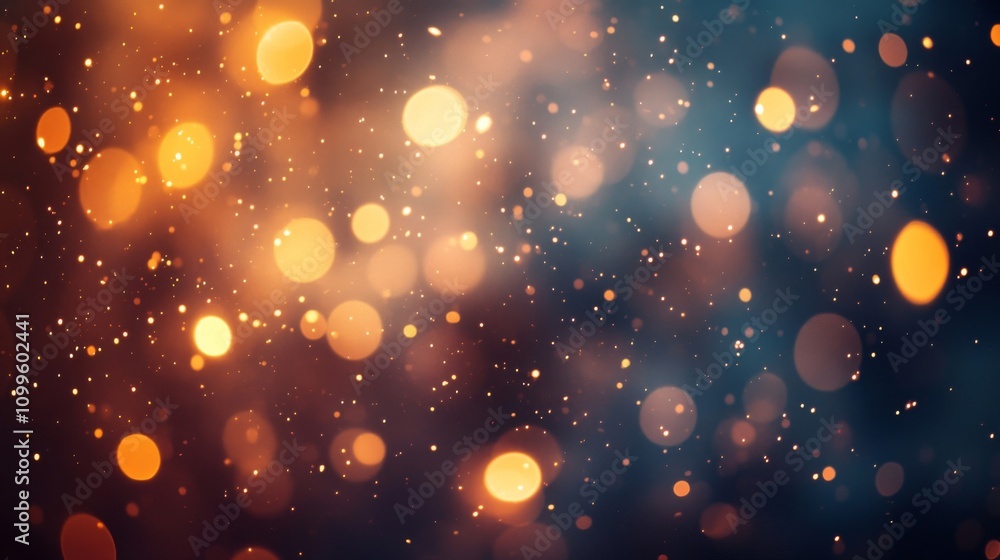 Poster abstract background of sparkling lights and bokeh
