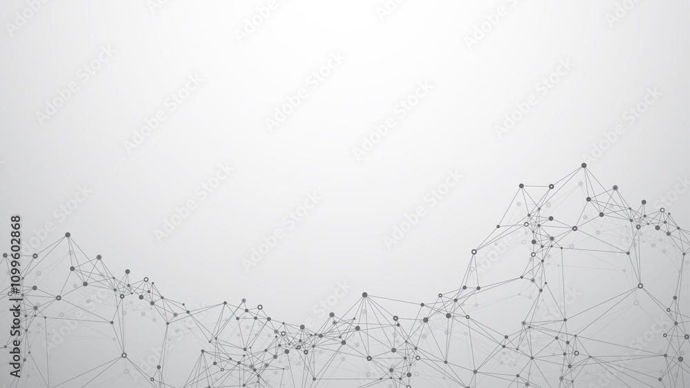Poster Global network connection banner design template. Header social network communication in the global business concept. Big data visualization. Internet technology