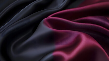 Obraz premium Black dark gray purple burgundy red background. Silk satin fabric. Luxury elegant beauty premium rich. Shiny glitter shimmer silky. Drapery fold crease. Christmas birthday Valentine romance festival.