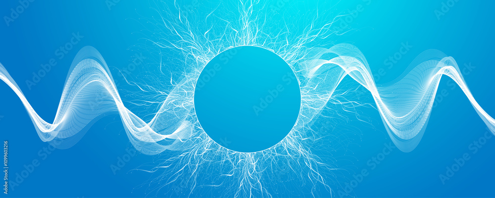 Aufkleber AI Banner Concept In The Digital Style. Generative Ideas Design Element For Internet Technology. Futuristic Technology Concept Artificial Intelligence.