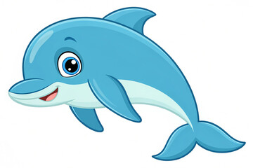 Obraz premium Dolphin. Cute dolphin cartoon icon vector illustration.