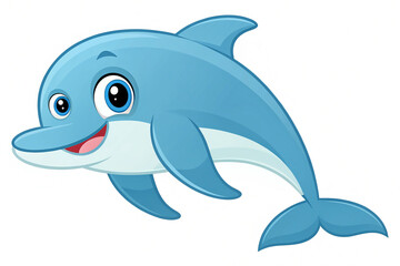 Fototapeta premium Dolphin. Cute dolphin cartoon icon vector illustration.