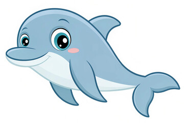 Obraz premium Dolphin. Cute dolphin cartoon icon vector illustration.