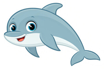 Obraz premium Dolphin. Cute dolphin cartoon icon vector illustration.