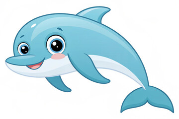 Obraz premium Dolphin. Cute dolphin cartoon icon vector illustration.