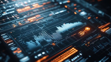 Fototapeta premium The Digital Data Visualization Interface