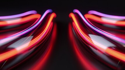 Vibrant abstract light trails pattern