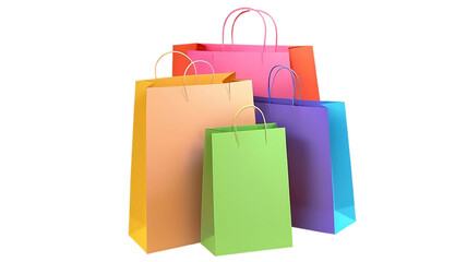 Colorful shopping bags set