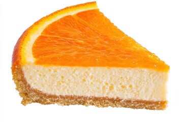 Orange Cheesecake: Fresh and Healthy Dairy Dessert with Sweet Fruits