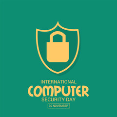 Vector illustration of a Background for International Computer Security Day.