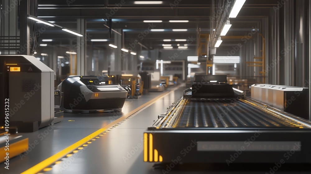 Poster highly efficient and automated industrial production line with state of the art robotic